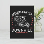 Invitation Graphisme de la course de moto en descente Mountai (Debout devant)