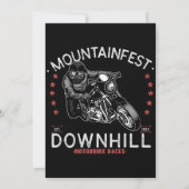 Invitation Graphisme de la course de moto en descente Mountai (Dos)