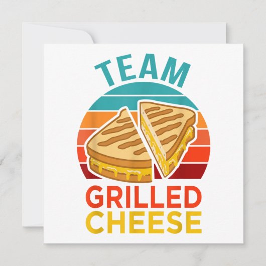 Invitation Graphisme de l'amoureux du sandwich au fromage gri (Devant)