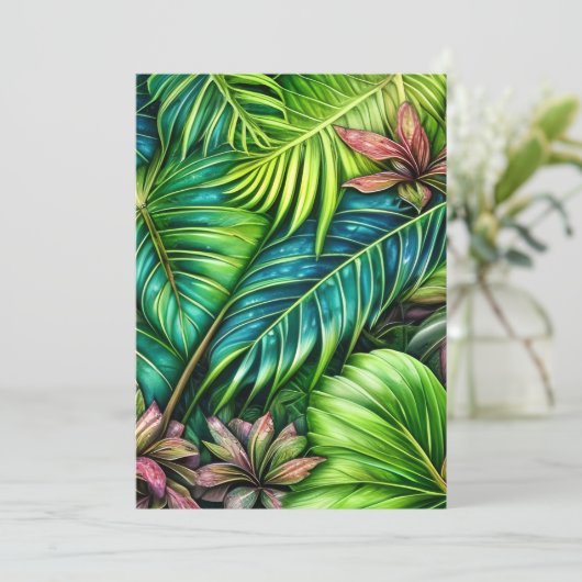 Invitation Graphisme feuille (Debout devant)