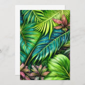 Invitation Graphisme feuille (Devant / Derrière)