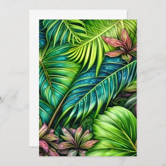 Invitation Graphisme feuille (Devant / Derrière)