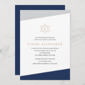 Invitation Gras Barres Bar Mitzvah (Devant / Derrière)