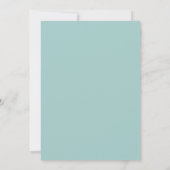 Invitation Gras Bleu clair mignon Simple moderne 50e annivers (Dos)