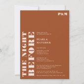 Invitation Gras boho terracotta dîner de répétition mariage (Devant)