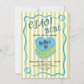 Invitation Gras Bright Stripes dessiné à la main Gâteau d'ann (Devant)