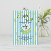 Invitation Gras Bright Stripes dessiné à la main Gâteau d'ann (Debout devant)