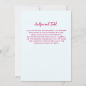 Invitation Gras brosse traits floral mariage aquarelle (Dos)