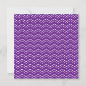 Invitation Gras Chevron Grille Purple Profond Abordable (Dos)