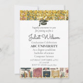 Invitation Gras collège élégant début de diplôme (Devant)