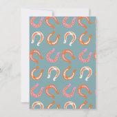 Invitation Gras Coloré Cowboy Bat mitzvah occidental (Dos)