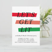 Invitation Gras de couleurs Highlights Fête de Noël Invitatio (Debout devant)