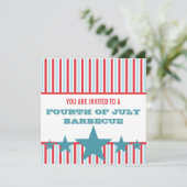 Invitation Gras d'étoiles et de bandes (Debout devant)