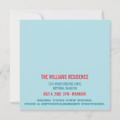 Invitation Gras d'étoiles et de bandes (Dos)