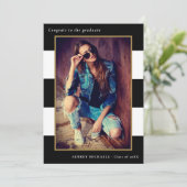 Invitation Gras Grandes Taches Photo Graduation Party Invitat (Debout devant)