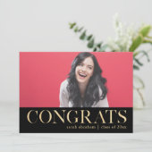Invitation Gras Gras Deux Fêtes de Graduation Photo (Debout devant)