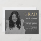 Invitation Gras Gras Deux Fêtes de Graduation Photo (Dos)