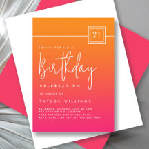 Gras Hot Rose Orange Simple Minimal 21e anniversai