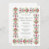 Invitation Gras Mariage floral (Devant / Derrière)