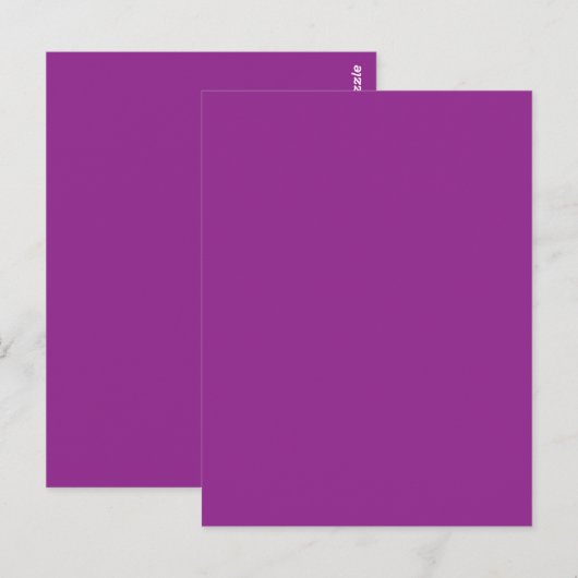 Invitation Gras Mariage Magenta avec un style mini (Devant / Derrière)