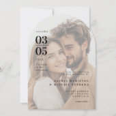 Invitation Gras, Minimal, Trending, Photo, Arc, Mariage (Devant)