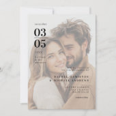 Invitation Gras, Minimal, Trending, Photo, Mariage (Devant)