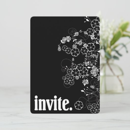 Invitation gras moderne (Debout devant)