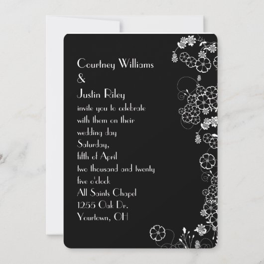 Invitation gras moderne (Dos)