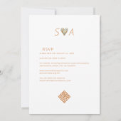 Invitation Gras Moderne Terracotta Bohème Mariage de verdure (Dos)