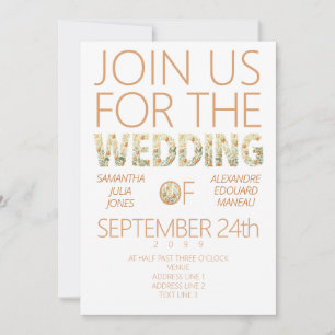Invitation Gras Moderne Terracotta Bohème Mariage de verdure