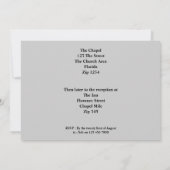 Invitation Gras noir et gris Mariage (Dos)