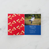 Invitation Gras Pizza Anniversaire Restaurant Fête Plier Phot (Intérieur)