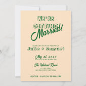 Invitation Gras rétro Rustique Mariage de Boho Ouest (Dos)