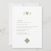 Invitation Gras Rustique moderne Boho Floral Mariage (Dos)