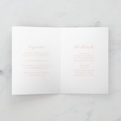 Invitation Gras Script Peach Elegant Wedding (Intérieur)