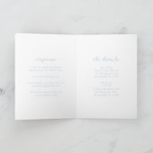 Invitation Gras Script Poudre Bleu Mariage élégant (Intérieur)
