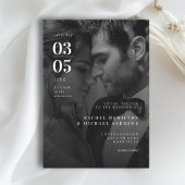 Invitation Gras, Trending, B&W-Photo, Mariage