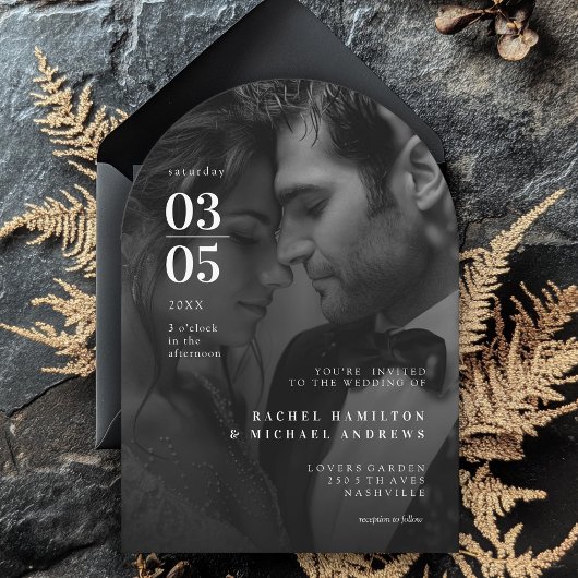 Invitation Gras, Trending, B&W-Photo, Mariage