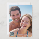 Invitation Gras Turquoise Coastal Beach Mariage (Dos)