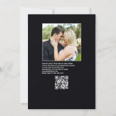 Invitation Gras Vibrant Floral Fiesta Mariage Photo & QR Code (Dos)