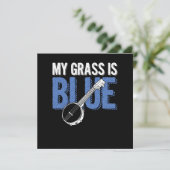 Invitation Grass Is Blue Banjo Bluegrass Country Music Cadeau (Debout devant)