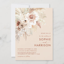 Grass minimaliste Boho Pampas tout en un Mariage
