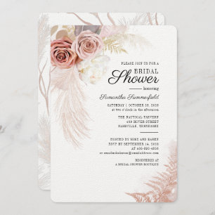 Invitation Grass Terracotta Floral Bridal Shower