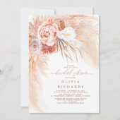 Invitation Grass Terracotta Floral Bridal Shower (Devant)