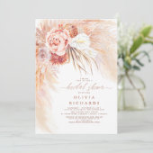Invitation Grass Terracotta Floral Bridal Shower (Debout devant)