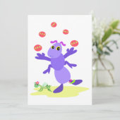 Invitation Grasshopper violet Jongler amusant Créature (Debout devant)