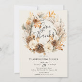 Invitation Gratitude d'automne Thankgiving (Devant)