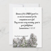 Invitation Gratitude Florale Bible Verse Méditation Card (Dos)