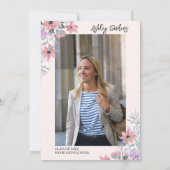 Invitation Gratitude Purple watercolor flowers with gold  (Dos)