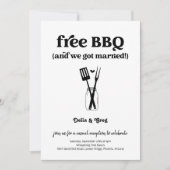 Invitation Gratuit BBQ Funny Mariage Réception Seulement Invi (Devant)